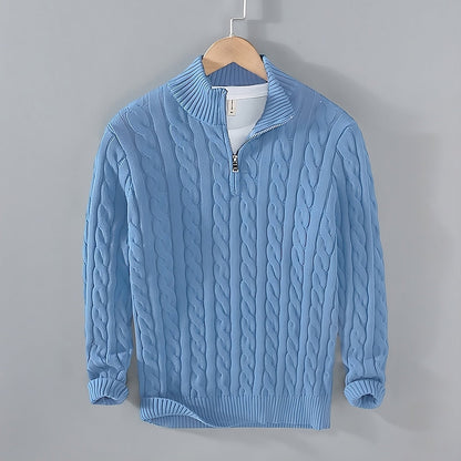 Anthony - Pullover torciglione mezza zip