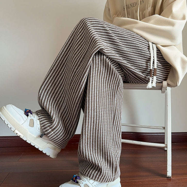 XAVIERA - Pantalones FELPA MODERNI de rayas