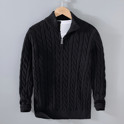 Anthony - Pullover torciglione mezza zip