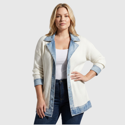 Noa - Chaqueta combinada de estilo vaquero