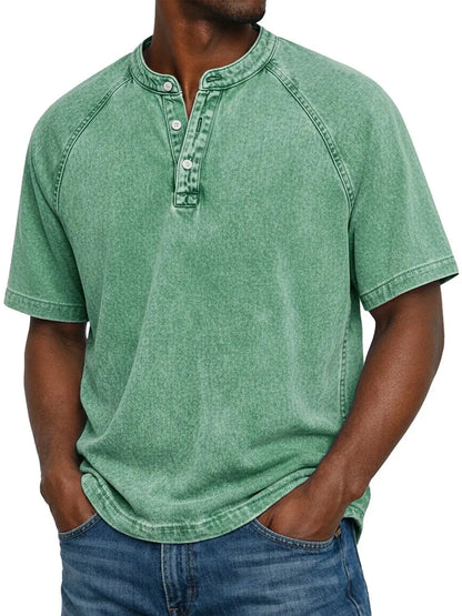 Cazel - Camisa vintage con botones para hombre