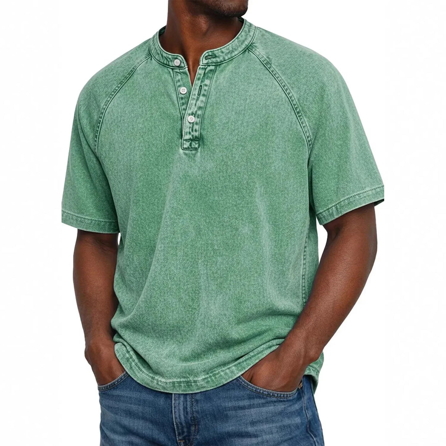 Cazel - Camisa vintage con botones para hombre