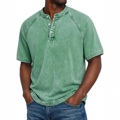 Cazel - Camisa vintage con botones para hombre