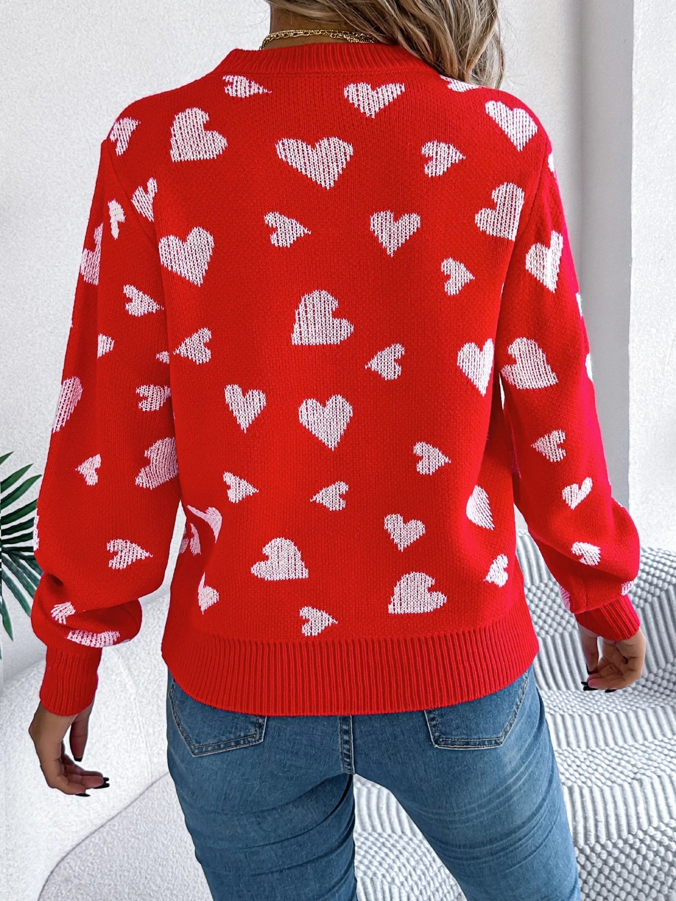 Alma - Jersey de punto con corazones