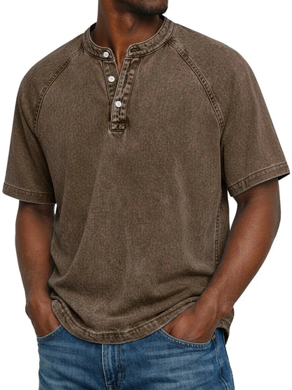 Cazel - Camisa vintage con botones para hombre