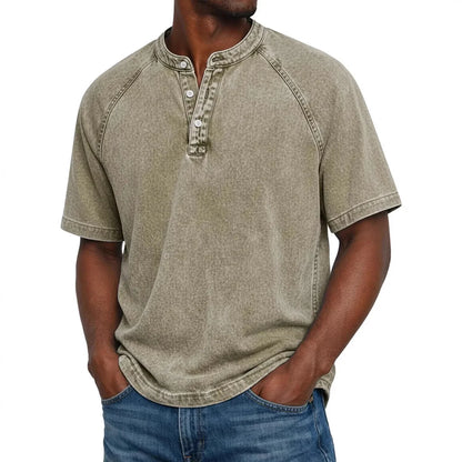 Cazel - Camisa vintage con botones para hombre