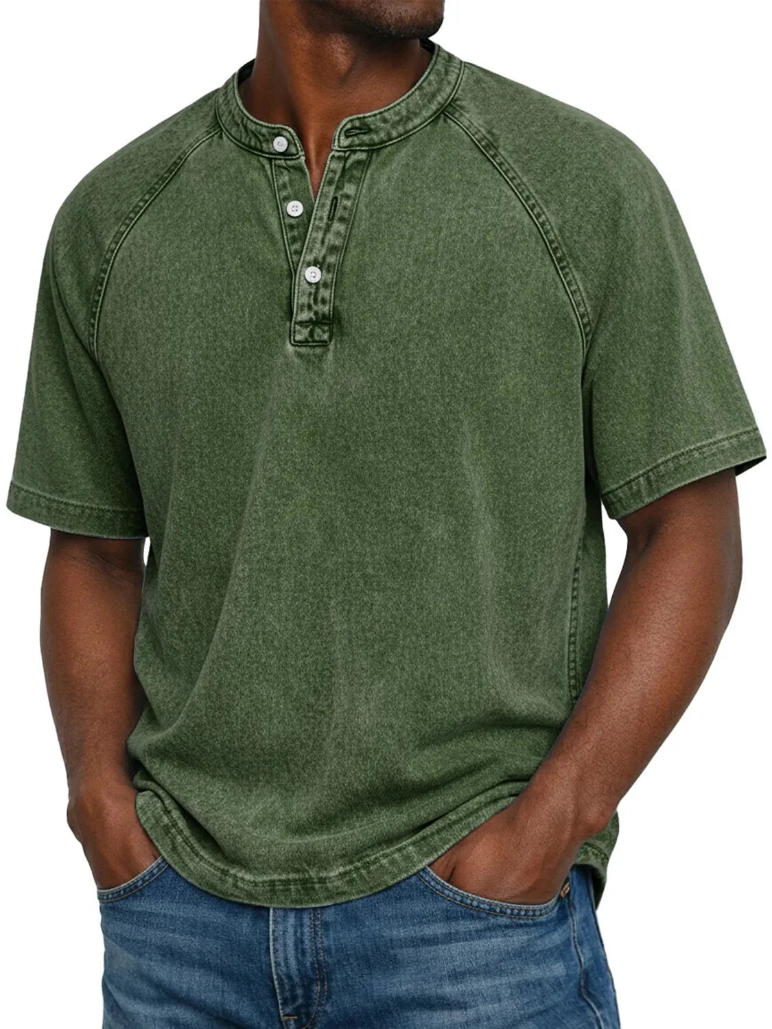 Cazel - Camisa vintage con botones para hombre