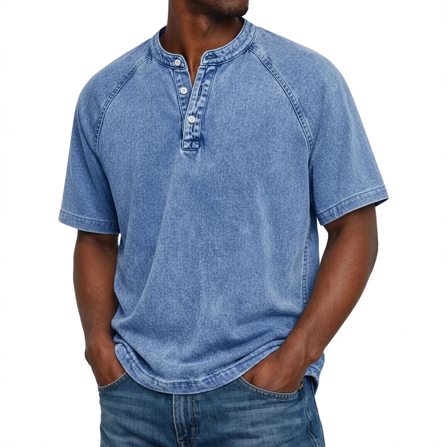 Cazel - Camisa vintage con botones para hombre