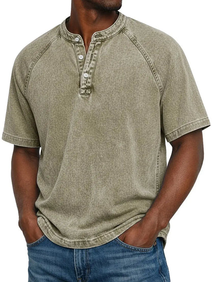 Cazel - Camisa vintage con botones para hombre