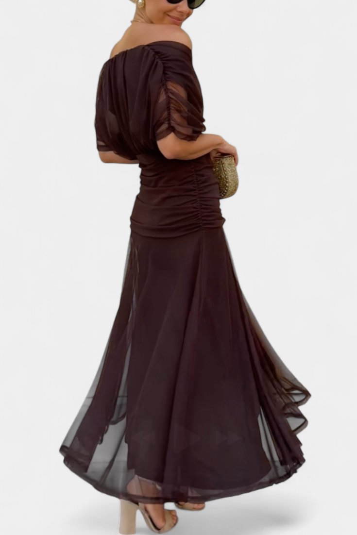 Magda - Vestido largo floral con escote en V