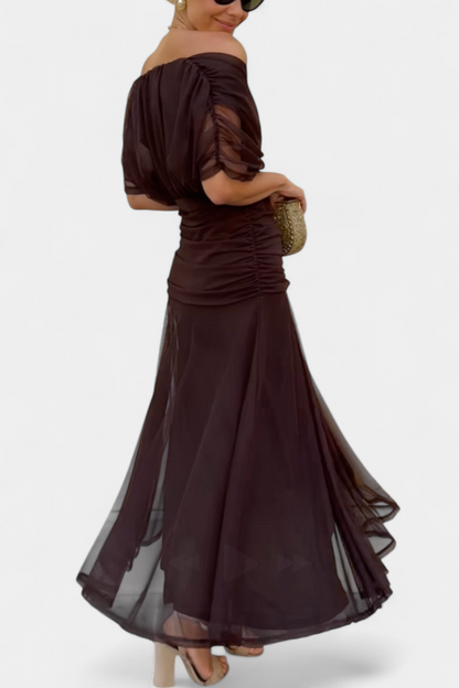 Magda - Vestido largo floral con escote en V