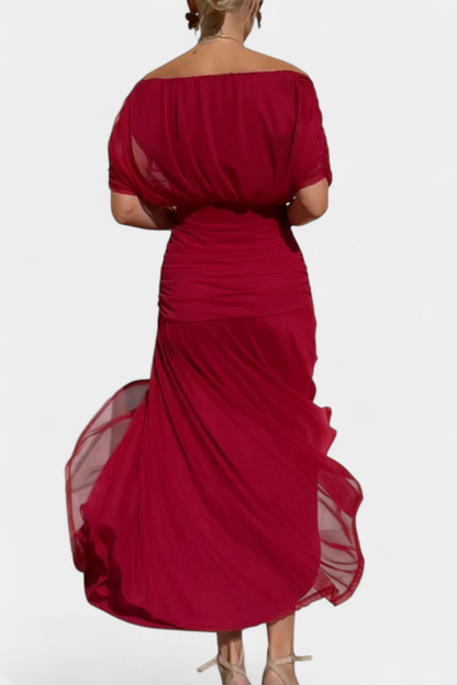 Magda - Vestido largo floral con escote en V