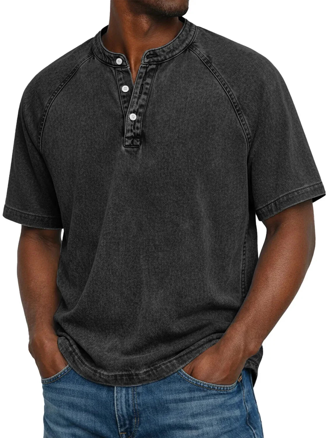 Cazel - Camisa vintage con botones para hombre