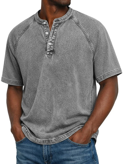 Cazel - Camisa vintage con botones para hombre