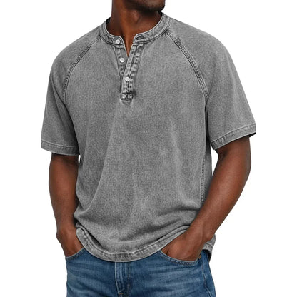 Cazel - Camisa vintage con botones para hombre