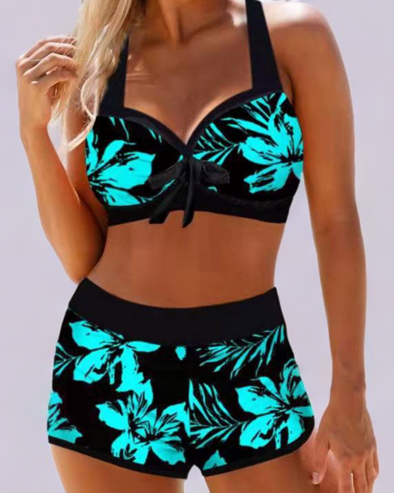 Sherrie - Bañador de tiro alto con estampado floral