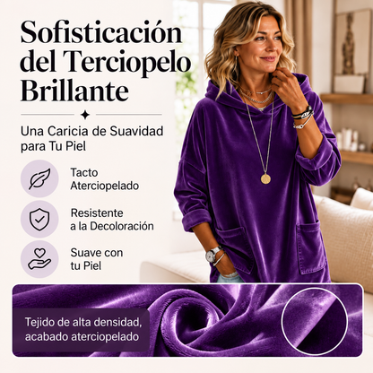 Vanesa - Sudadera de terciopelo con capucha