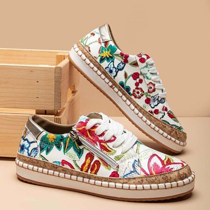 FLORIANA - Zapatillas ortopédicas con Unico Design vintage di Fiori