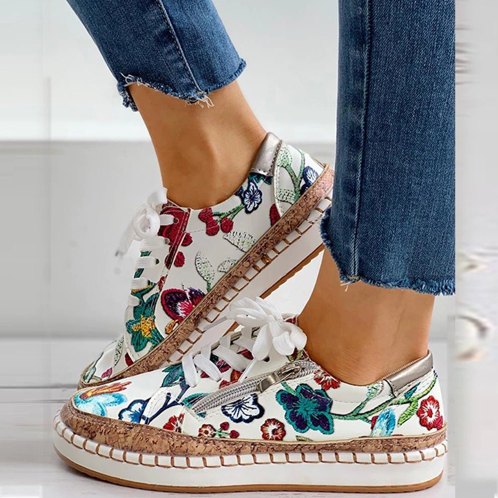 FLORIANA - Zapatillas ortopédicas con Unico Design vintage di Fiori