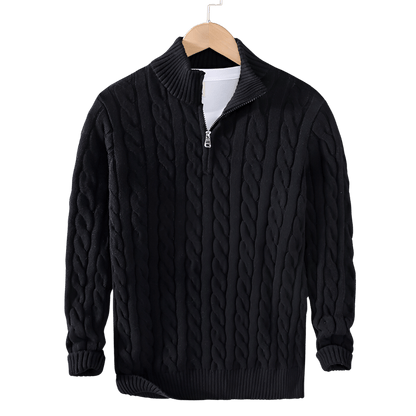 Anthony - Pullover torciglione mezza zip