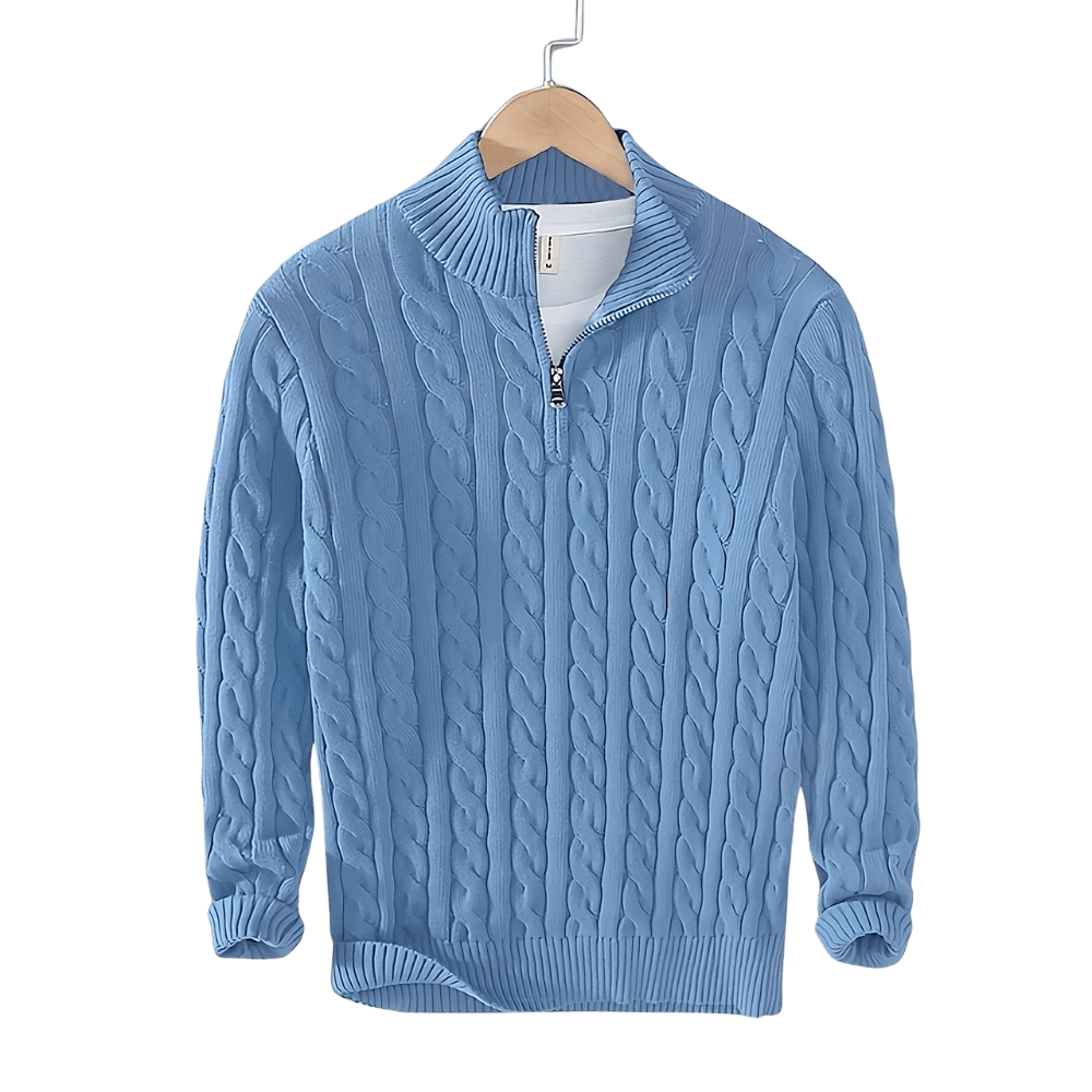 Anthony - Pullover torciglione mezza zip