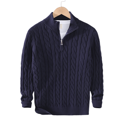 Anthony - Pullover torciglione mezza zip