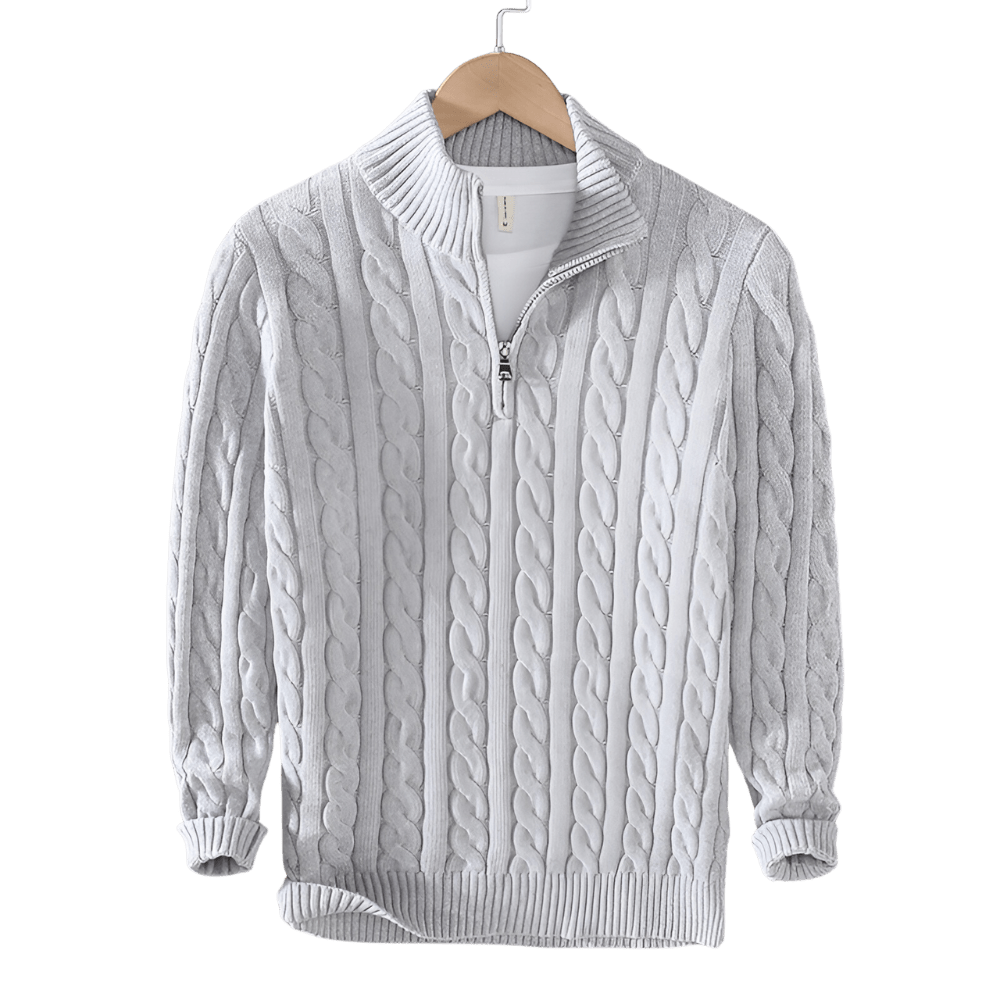 Anthony - Pullover torciglione mezza zip