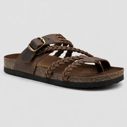 Hailey - Sandalias de Cuero Trenzado
