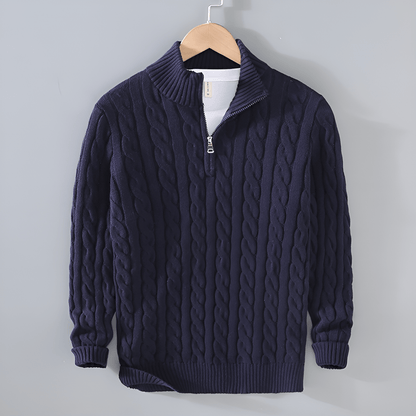 Anthony - Pullover torciglione mezza zip