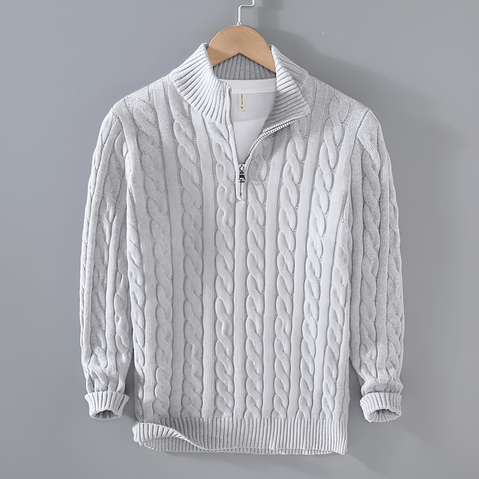 Anthony - Pullover torciglione mezza zip