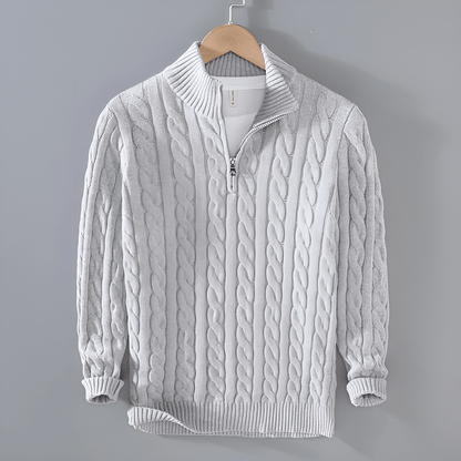 Anthony - Pullover torciglione mezza zip