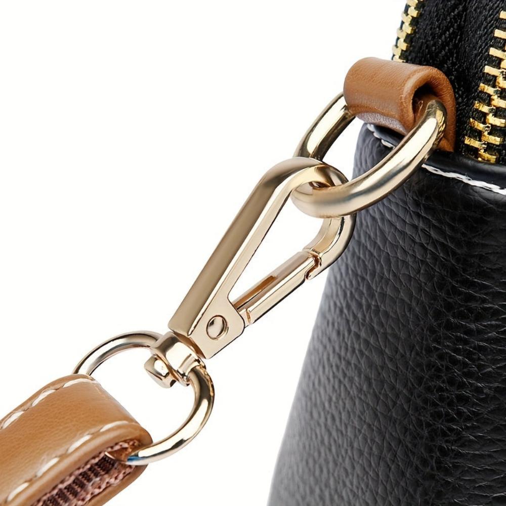 Bolso de spalla con textura "lychee" colorata Míla