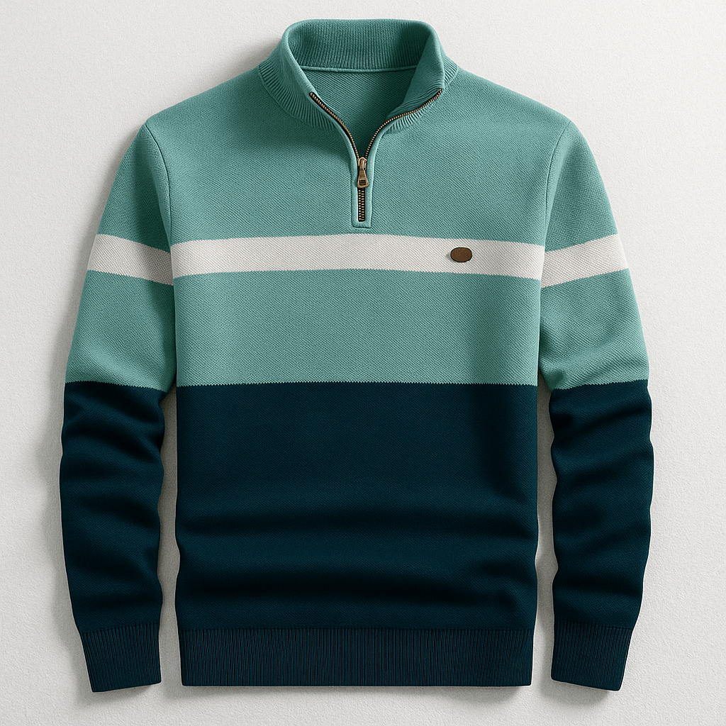 Lorenzo - Maglione de Mezza Zip clásico