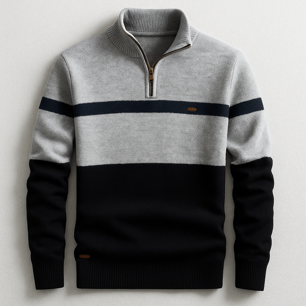 Lorenzo - Maglione de Mezza Zip clásico
