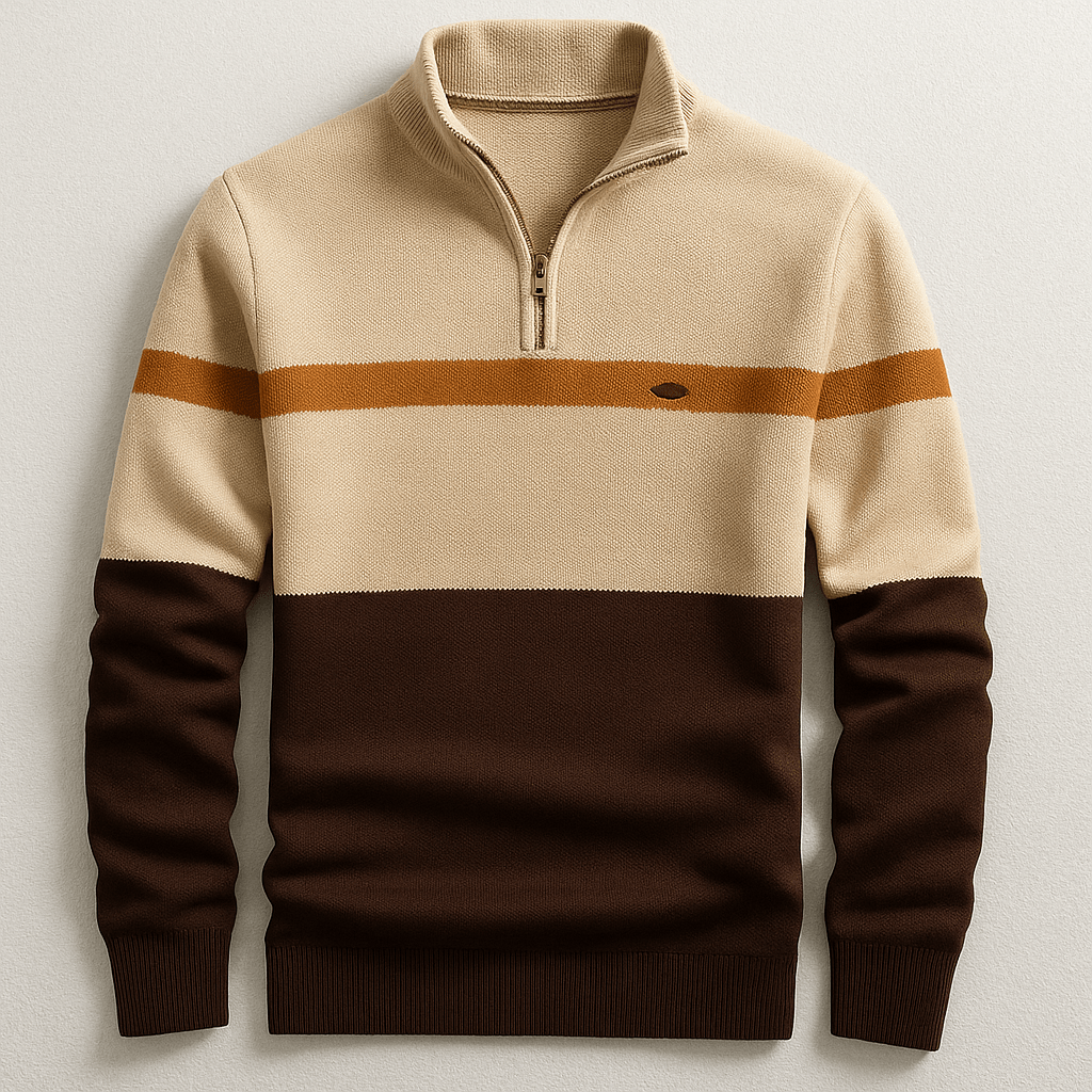 Lorenzo - Maglione de Mezza Zip clásico