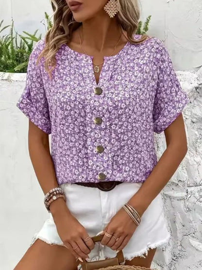 Jelena - Top floral estivo elegante