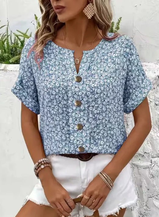 Jelena - Top floral estivo elegante