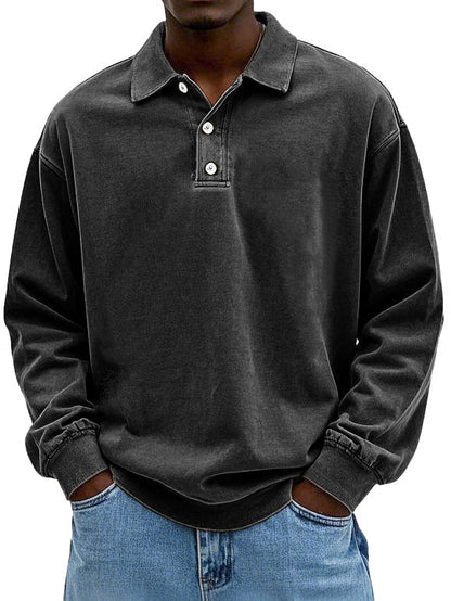 Lenoir - Polo vintage de manga larga