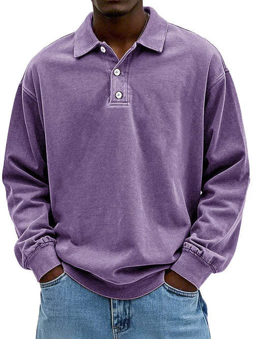 Lenoir - Polo vintage de manga larga