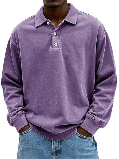 Lenoir - Polo vintage de manga larga
