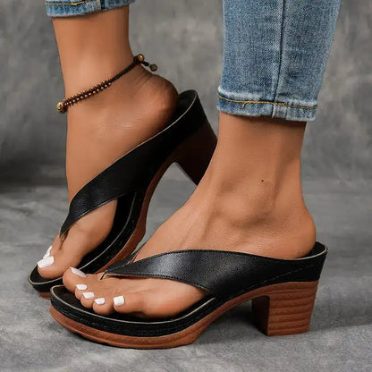 ALLEGRA - Infradito con tacón Alto per Slancio Naturale y Eleganza Estiva