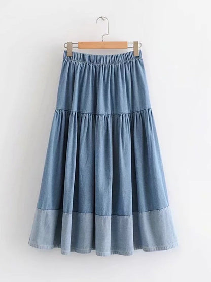 Sarah - Falda di vaqueros con vita elastica