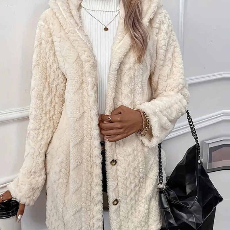 Abril - Chaqueta con capucha y botones