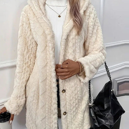 Abril - Chaqueta con capucha y botones