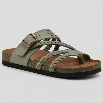 Hailey - Sandalias de Cuero Trenzado